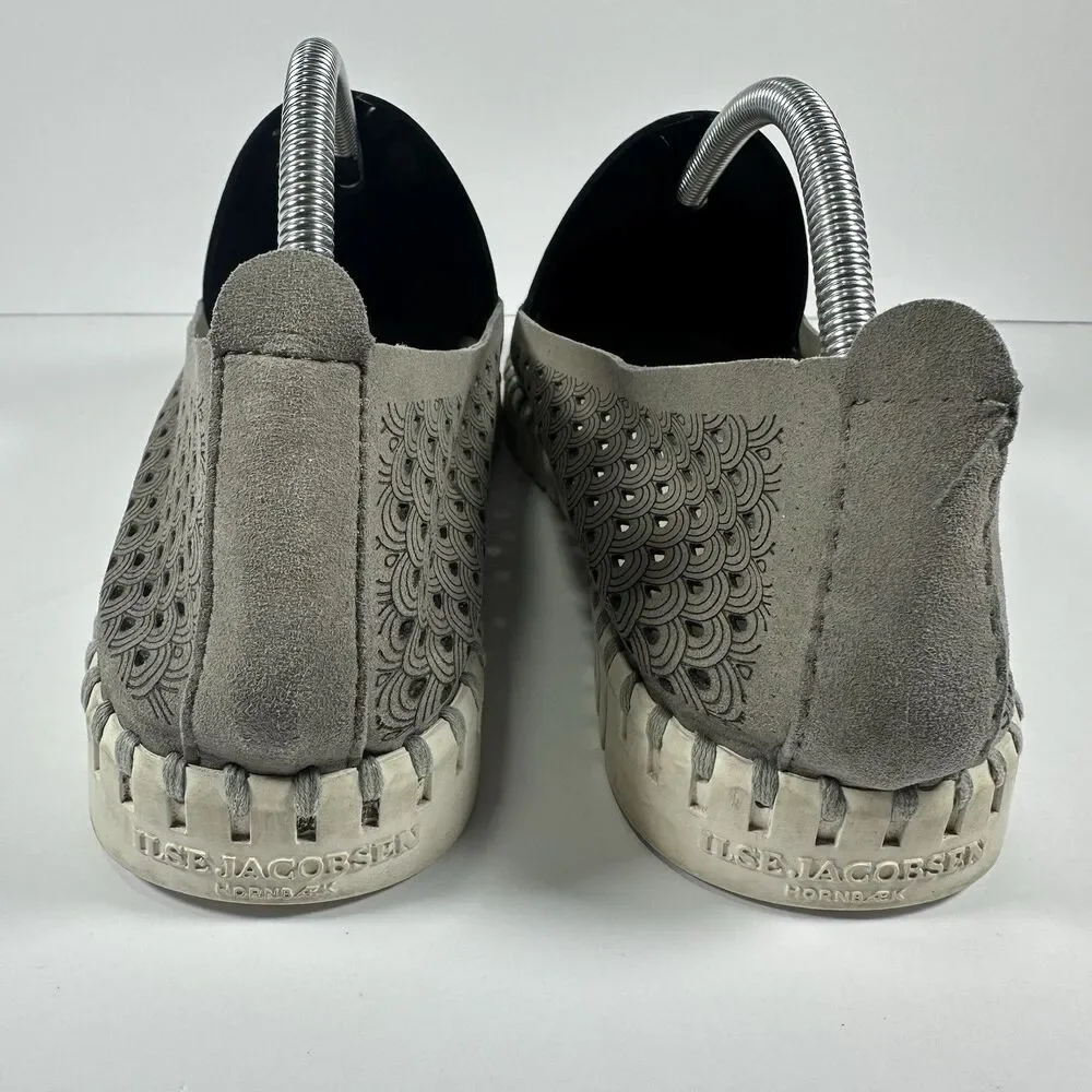 Ilse Jacobsen Tulip 139 Perforated Slip-On Sneakers Gray Size 41 / US 10